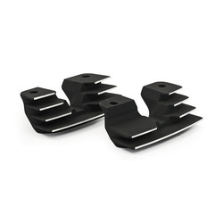 Head Bolt Bridge Cover Set. Finned, Black