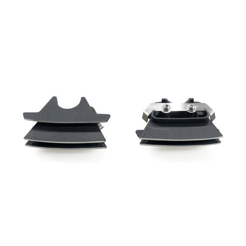 Head Bolt Bridge Cover Set. Finned, Black