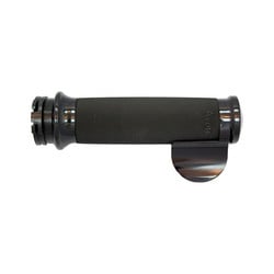 Custom Contour Grips E-Throttle, Black Anodized Black Rubber