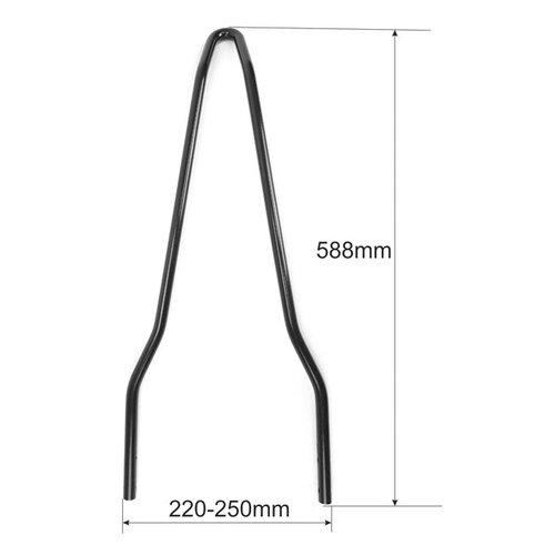 Westland Customs New Old School Wide Sissy Bar - Chrome