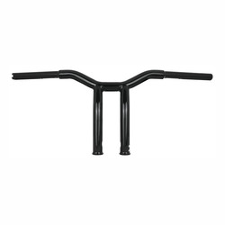 Dominator Raked 1-1/4" T-Bar 10" Rise, Brillant Noir