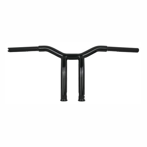 Burly Dominator Raked 1-1/4" T-Bar 10" Rise, Gloss Black