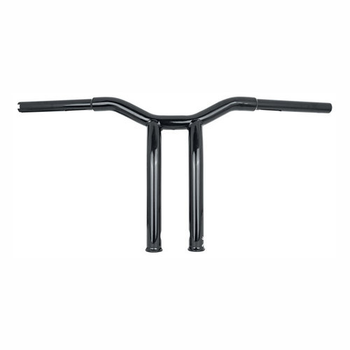 Burly Dominator Raked 1-1/4" T-Bar 12" Rise, Gloss Black