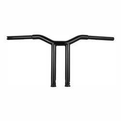 Dominator Straight 1-1/4" T-Bar 12" Rise, Brillant Noir