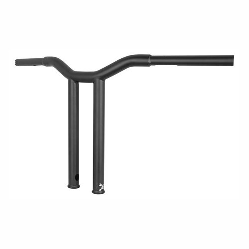 Burly Dominator Straight 1-1/4" T-Bar 14" Rise, Mat Noir