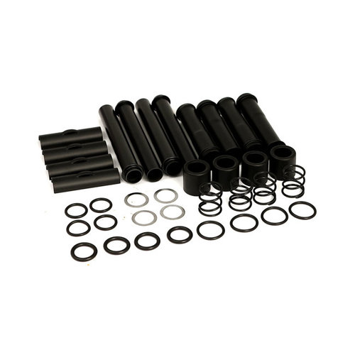 MCS Complete dubbele nokkenas Pushrod Cover Kit. Zwart