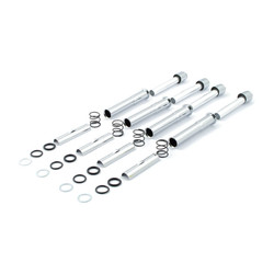 Complete 66-E79 Shovel Pushrod Cover Kit. Chrome