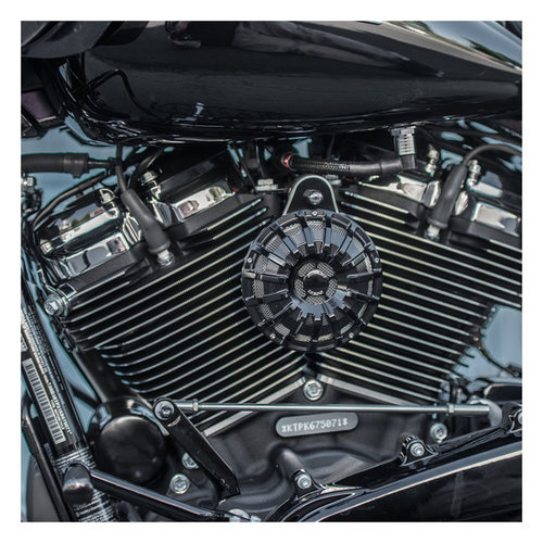 Arlen Ness 15-Spoke Horn Cover. All Black