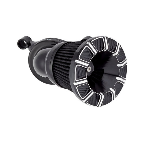 Arlen Ness 10-Gauge Velocity 65/90 Luchtfilterdeksel. Zwart