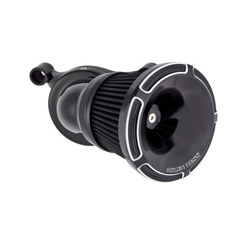 Arlen Ness Abgeschrägte Velocity 65/90 Luftfilterabdeckung. Schwarz