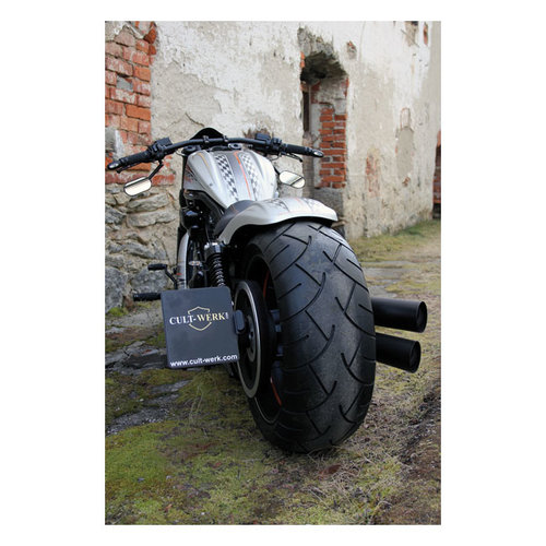 Cult-Werk Side Mount Kentekenplaat Beugel - V-Rod (Kies maat)