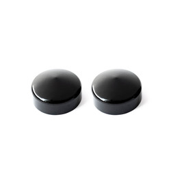 2-PieceFork Tube Cap Bolt Cover Set - Black