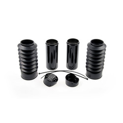 6-Teiliges Gabelrohrabdeckungs-Kit Logo - Schwarzglänzend (Variante wählen)