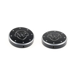 2-Piece Fork Tube Cap Bolt Cover Kit Logo