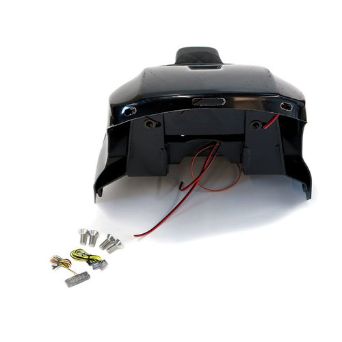 Cult-Werk Softail Wide Fender Kit Racing, Siège Solo - Noir (Choisir la Variante)