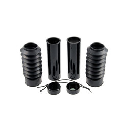 6-Piece Fork Tube Cover Kit - Gloss Black 06-17 Dyna