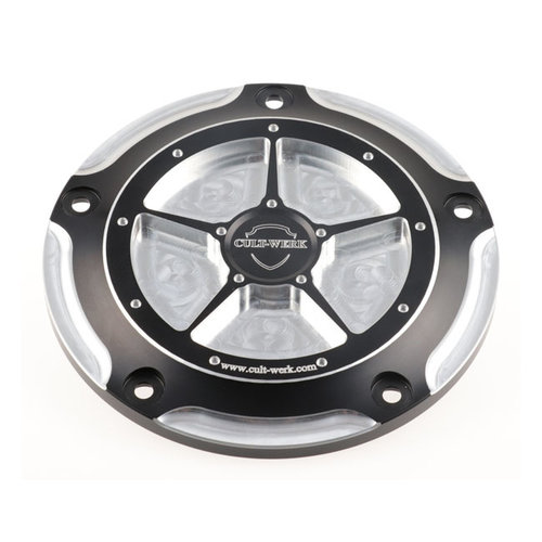 Cult-Werk Derby Cover Logo - Noir 19-21 Softail