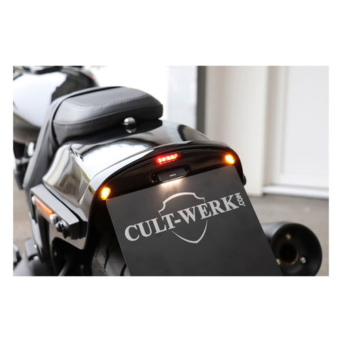 Cult-Werk Support de Plaque d'Immatriculation 2-1 feu Arrière / Feu Stop 18-20 Softail
