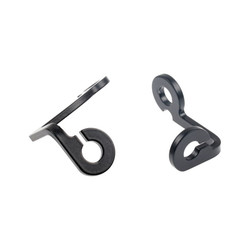 Blinkerhaltersatz vorne-TÜV | Schwarz 18-20 Softail