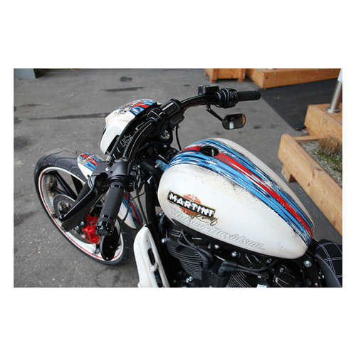 Cult-Werk Poignées De Guidon Rainurées De 25,4 mm - Noir 08-21 Harley Davidson