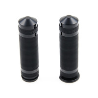 Poignées De Guidon Rainurées De 25,4 mm - Noir 08-21 Harley Davidson