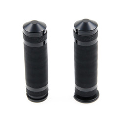 25.4mm Grooved Handlebar Grips - Black 08-21 Harley Davidson