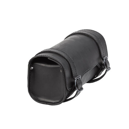 Ledrie Leather Tool Roll - Black With Black Buckles