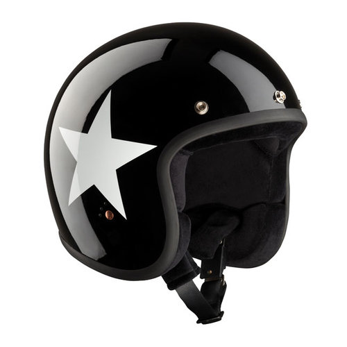 Bandit Jet Helmet Star - Black/White