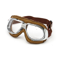 Lunettes de Protection Classiques - Cuir Brun (Choisir la Couleur)