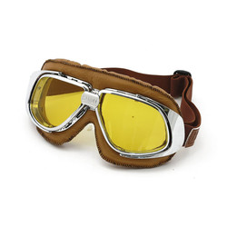 Classic Goggles - Brown Leather (Choose Color)