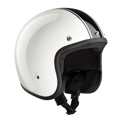 Casque Jet Classic - Blanc/Noir