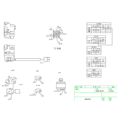 Universal Chopper Handlebar Switch