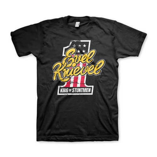 Evel Knievel King Of Stuntmen T-shirt - Black