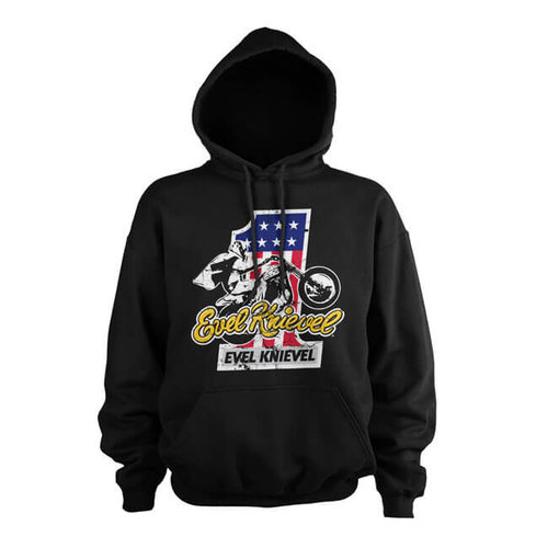 Evel Knievel Nr. 1 Hoodie - Schwarz