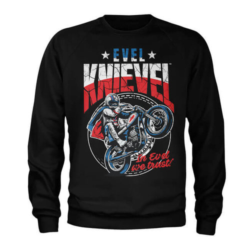 Evel Knievel Wheelie Sweatshirt - Black