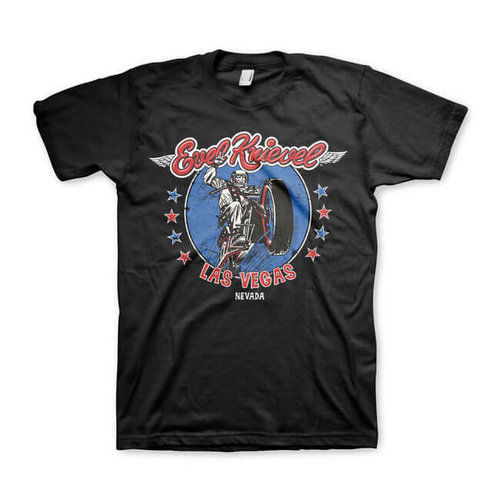 Evel Knievel In Las Vegas T-shirt - Black