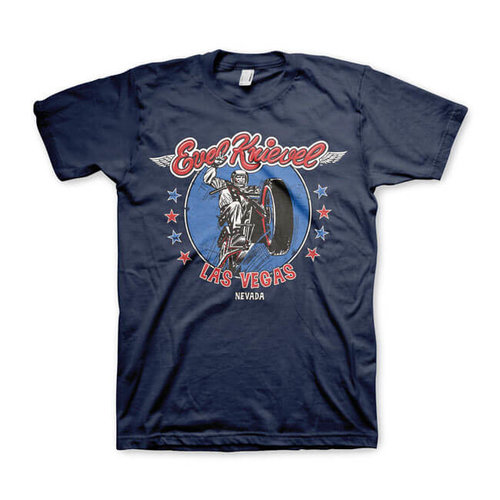 Evel Knievel In Las Vegas T-shirt - Marine