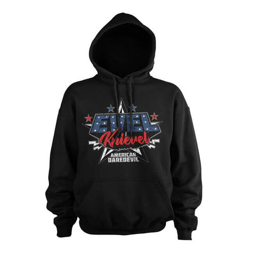 Evel Knievel American Daredevil Sweat à Capuche - Noir