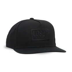 Chain Box Snapback Cap - Black