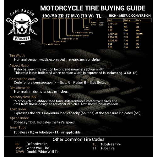 Avon Cobra Chrome AV92 White Wall - Rear WW 140 / 90B16