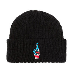 Double Cross Beanie - Black