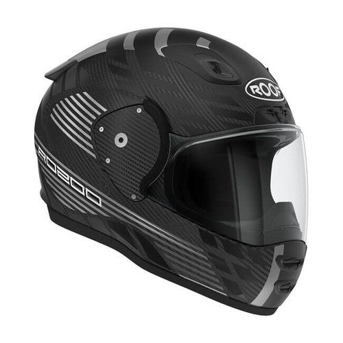 Roof Helmets RO200 Carbon Speeder Helm - Mat Zwart/Staal