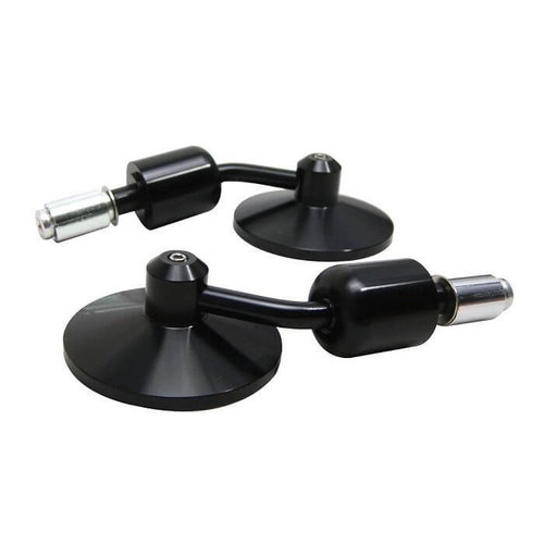 Pair of Black Billet Bar End Mirrors