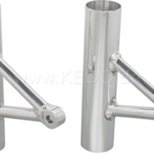 Kedo Aluminium Koplampbeugels (1 paar), Wrenchmonkees/GibbonSlap-Stijl - Gepolijst