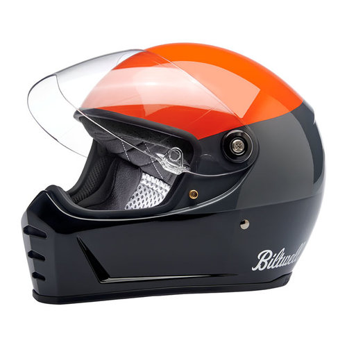 Biltwell Splitterhelm Podium Gloss | Oranje/Grijs/Zwart
