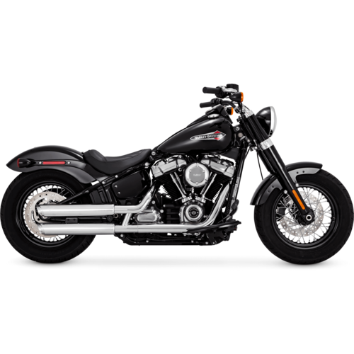 Vance & Hines Twin Slash Staggered Auspuffanlage Schwarz Kawasaki VN900 06-15