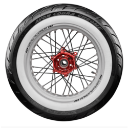 Cobra Chrome AV92 White Wall Tire -Rear MT-90B16