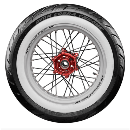 Avon Cobra Chrome AV92 White Wall Tire -Rear MT-90B16