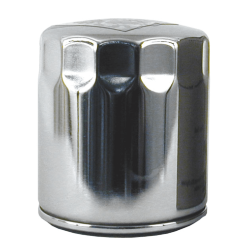 Champion Oil Filter Chrome  84-98 Softail; 80-98  FLT; 82-94 FXR; L84-20 XL; 08-12 XR1200; 97-02 Buell