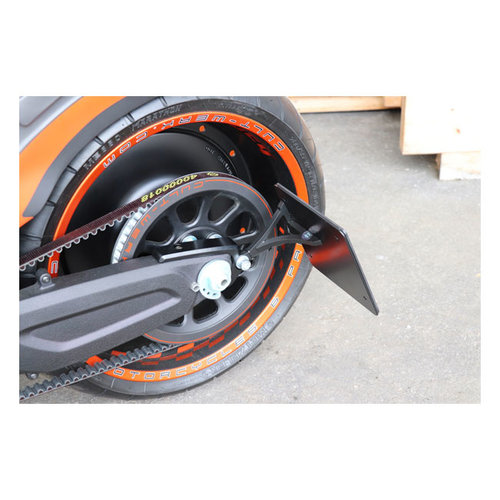 Cult-Werk Side Mount License Plate Bracket Black - (Germany) | 19-20 Softail FXDR